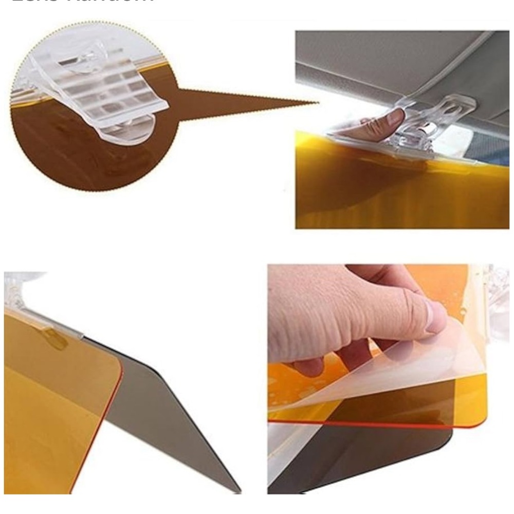 Adjustable Yellow Sun Visor Clip - Picture 2 of 3